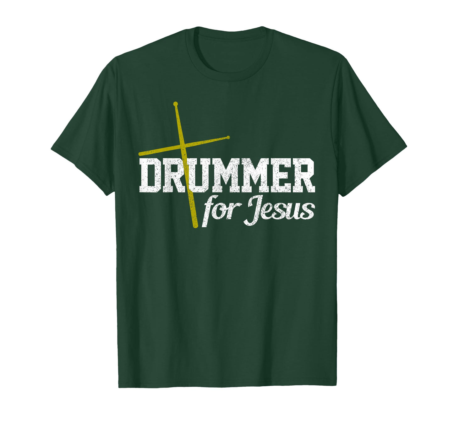 Drummer For Jesus T-Shirt Christian Drums Cross Shirt Gift T-Shirt