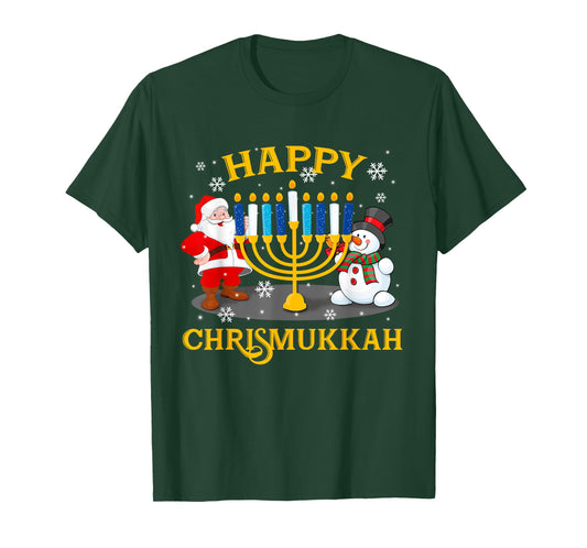 Happy Chrismukkah Funny Hanukkah Christmas Jewis Gifts Xmas T-Shirt