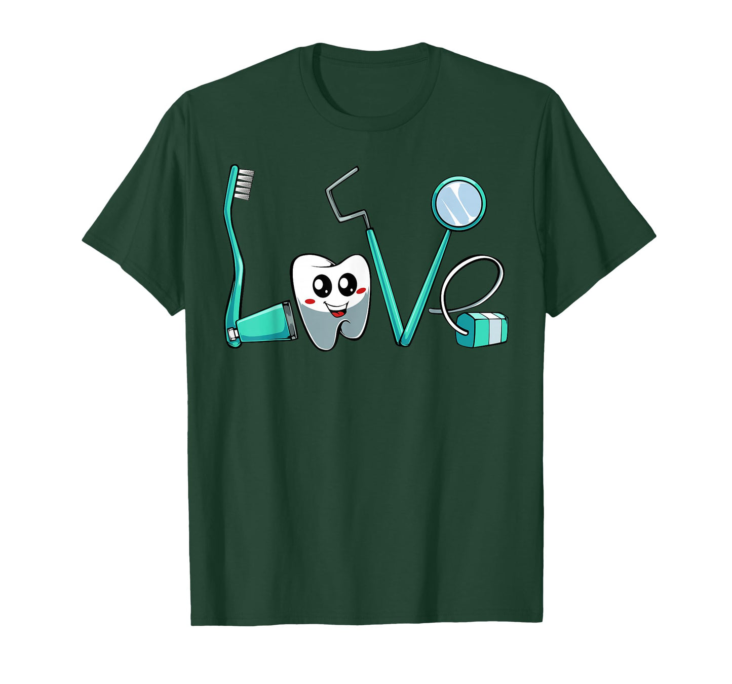 Cute Kawaii Teeth Dentist Dental Hygienist Orthodontics Gift T-Shirt