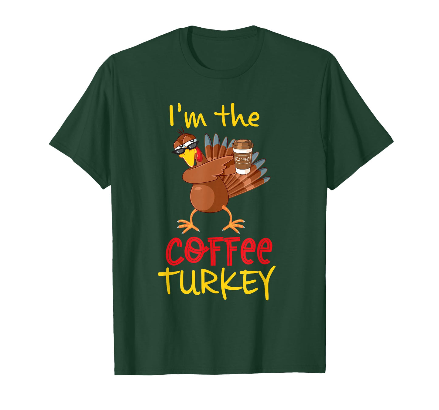 Coffee Turkey Matching Family Group Thanksgiving Party T-Shirt