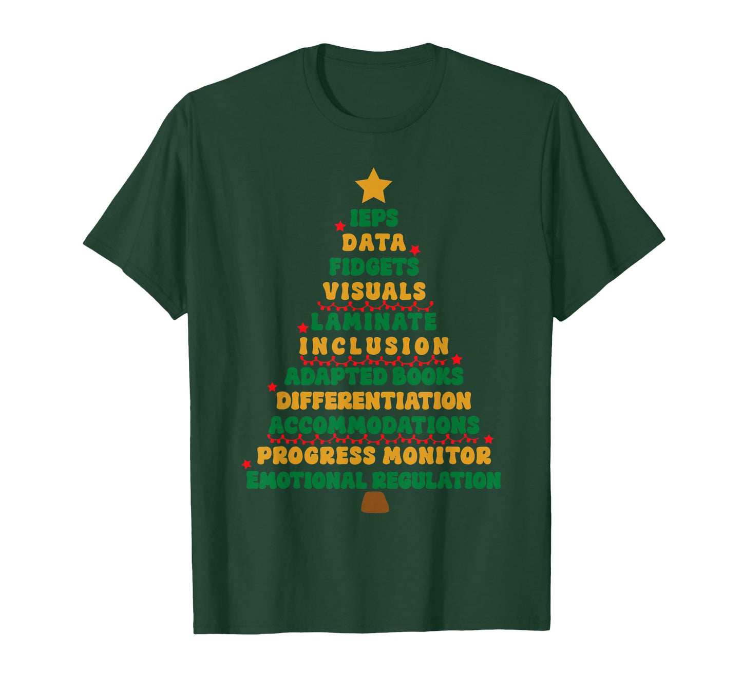 IEPS Teacher Christmas Tree Special Education SPED Teacher T-Shirt
