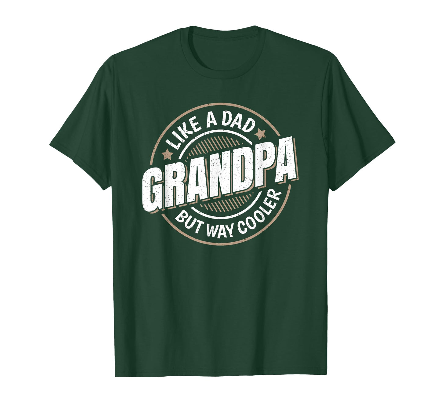 Grandpa Like A Dad But Way Cooler Funny Grandpa Graphic T-Shirt
