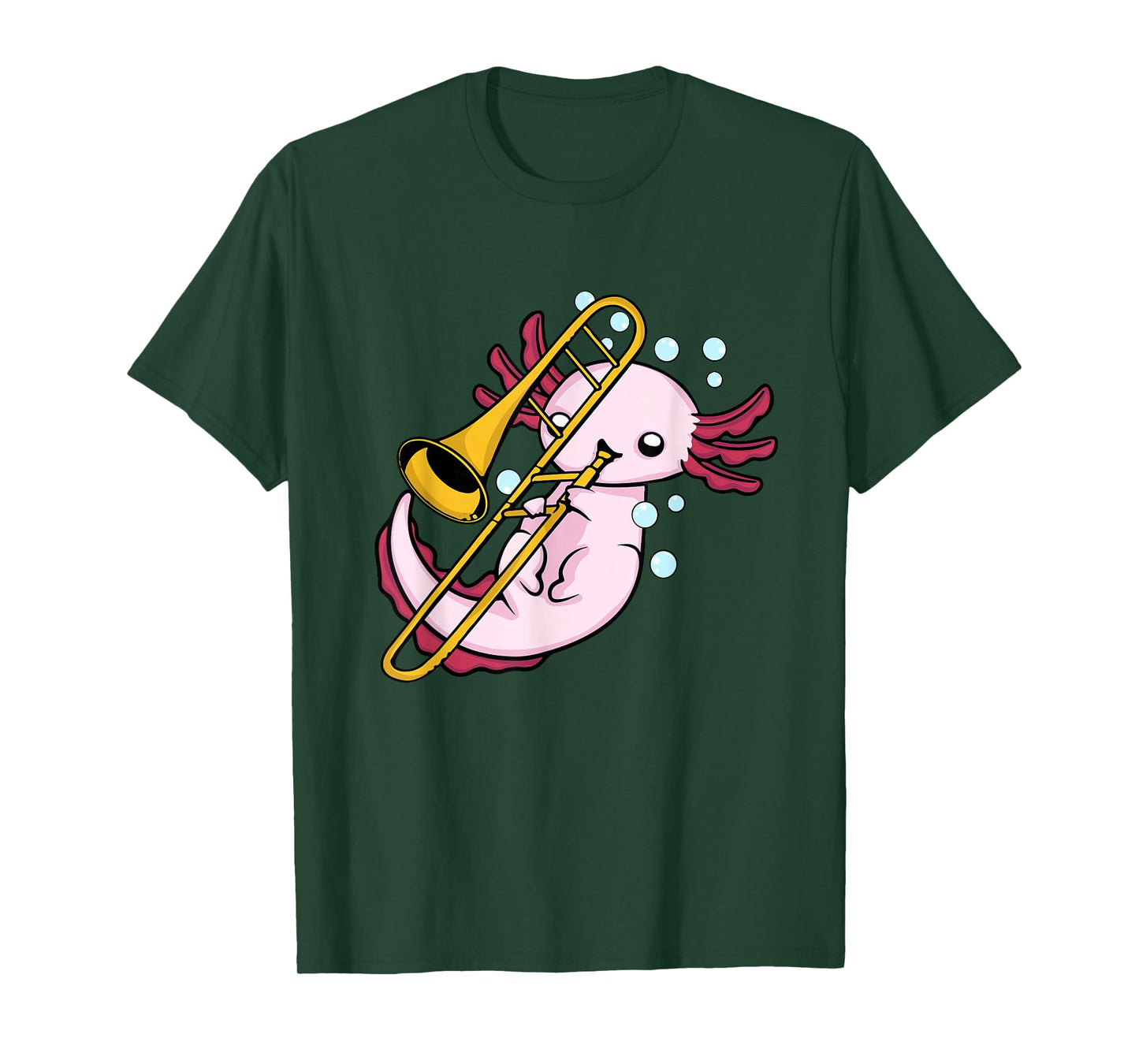 Axolotl Playing Trombone Kids Marching Band Trombone T-Shirt