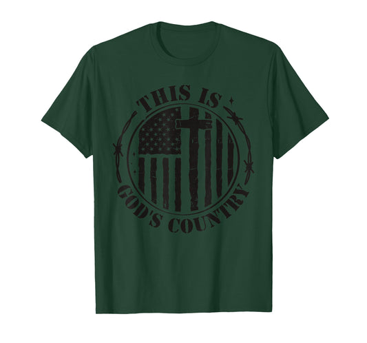 This Is God's USA Country Flag Patriotic Christian Faith USA T-Shirt