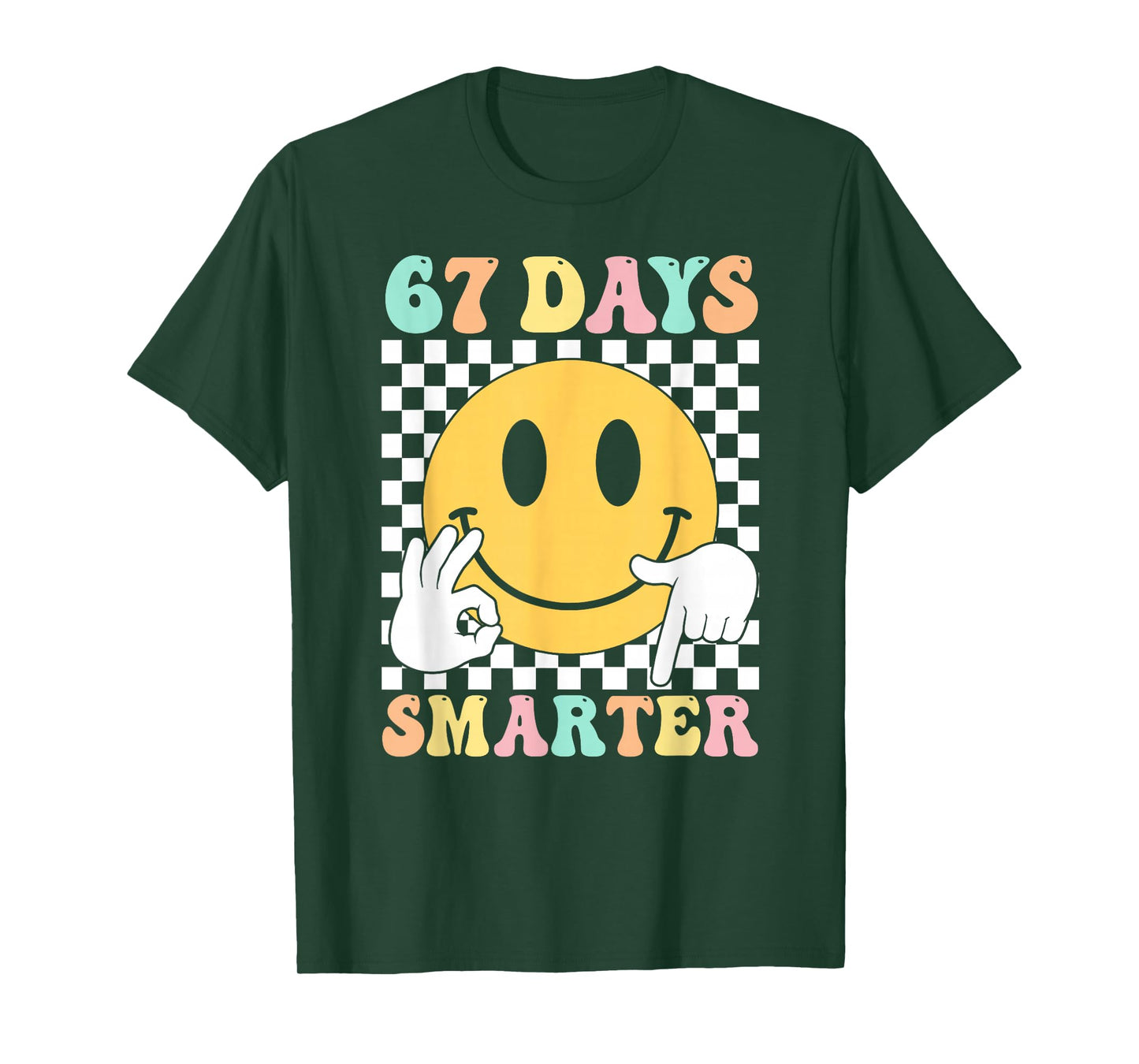 67 Days Smarter Teacher Kids Six Seven 6 7 Meme 100th Day T-Shirt