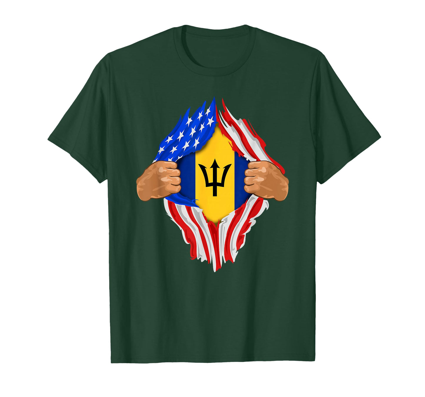 Barbadian Blood Inside Me T-Shirt | Barbados Flag Gift T-Shirt