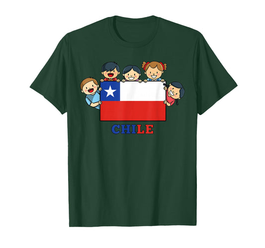 Children's Chile Flag Hispanic Heritage Month Chilean T-Shirt