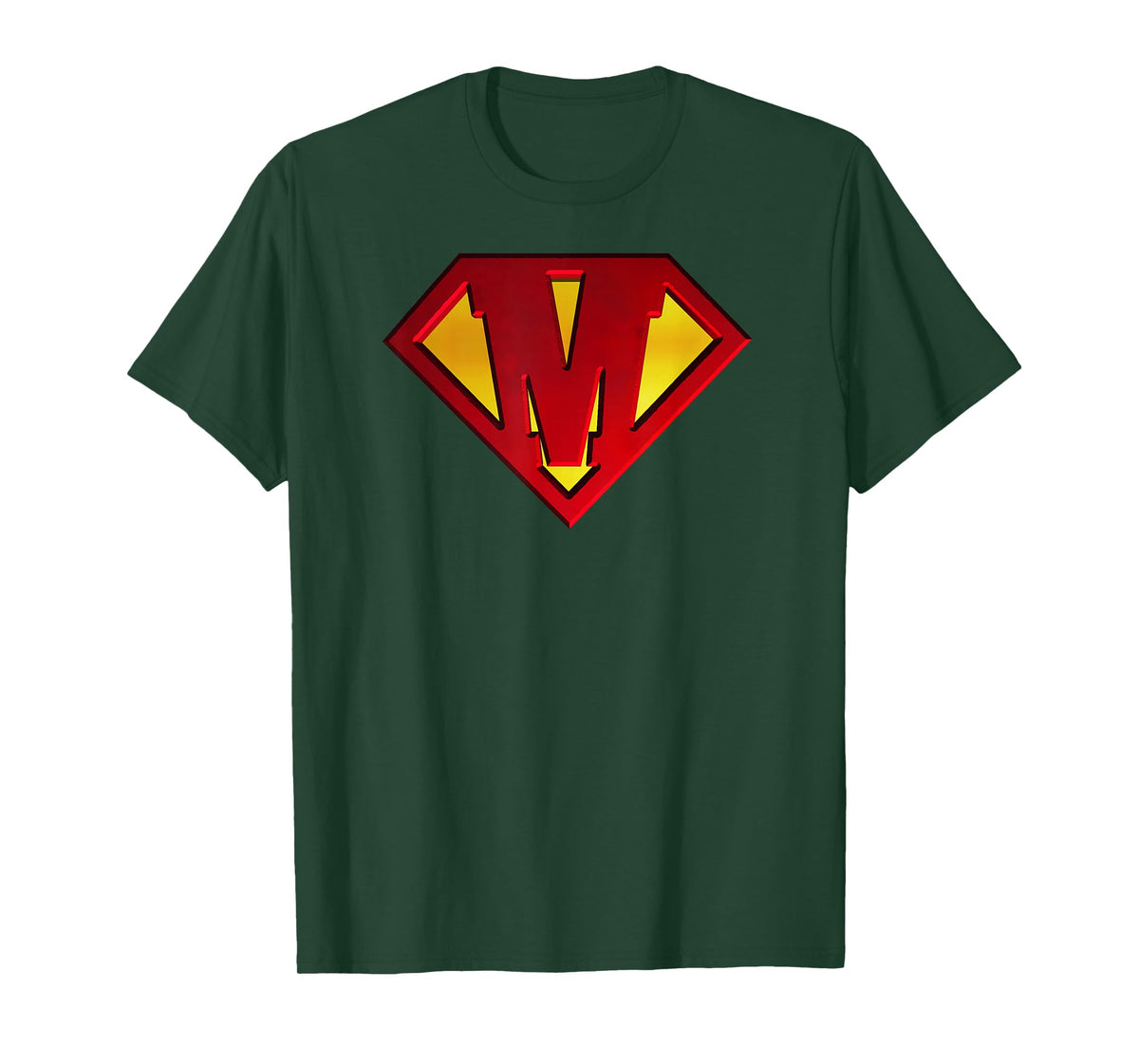 Funny Superhero Shield Letter M name Gift Tee Shirt T-Shirt