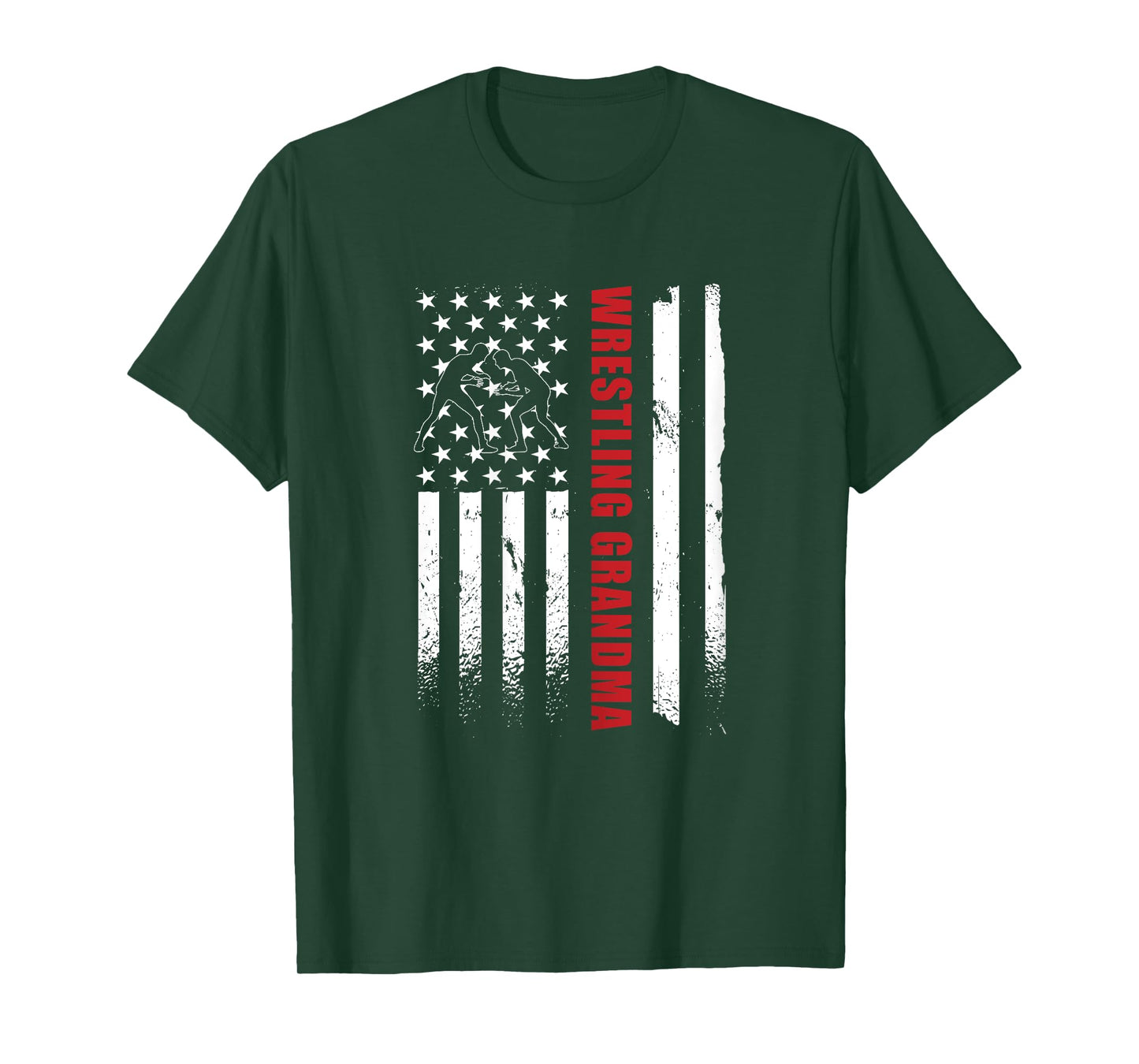 Wrestling Grandma American Flag Wrestling Grandma T-Shirt for Women