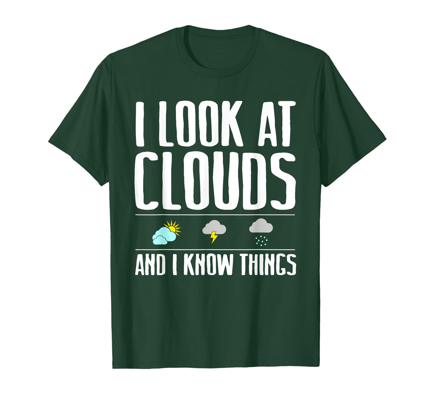 Funny Meteorologist Gift Cool Chaser Weather Forecast Clouds T-Shirt Small