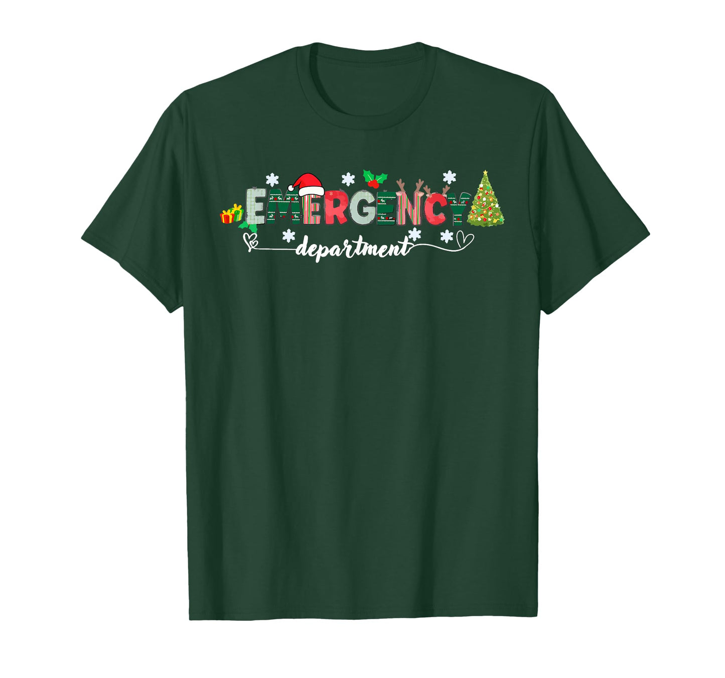 Christmas Emergency Room ER RN Nurse Department Healthcare T-Shirt