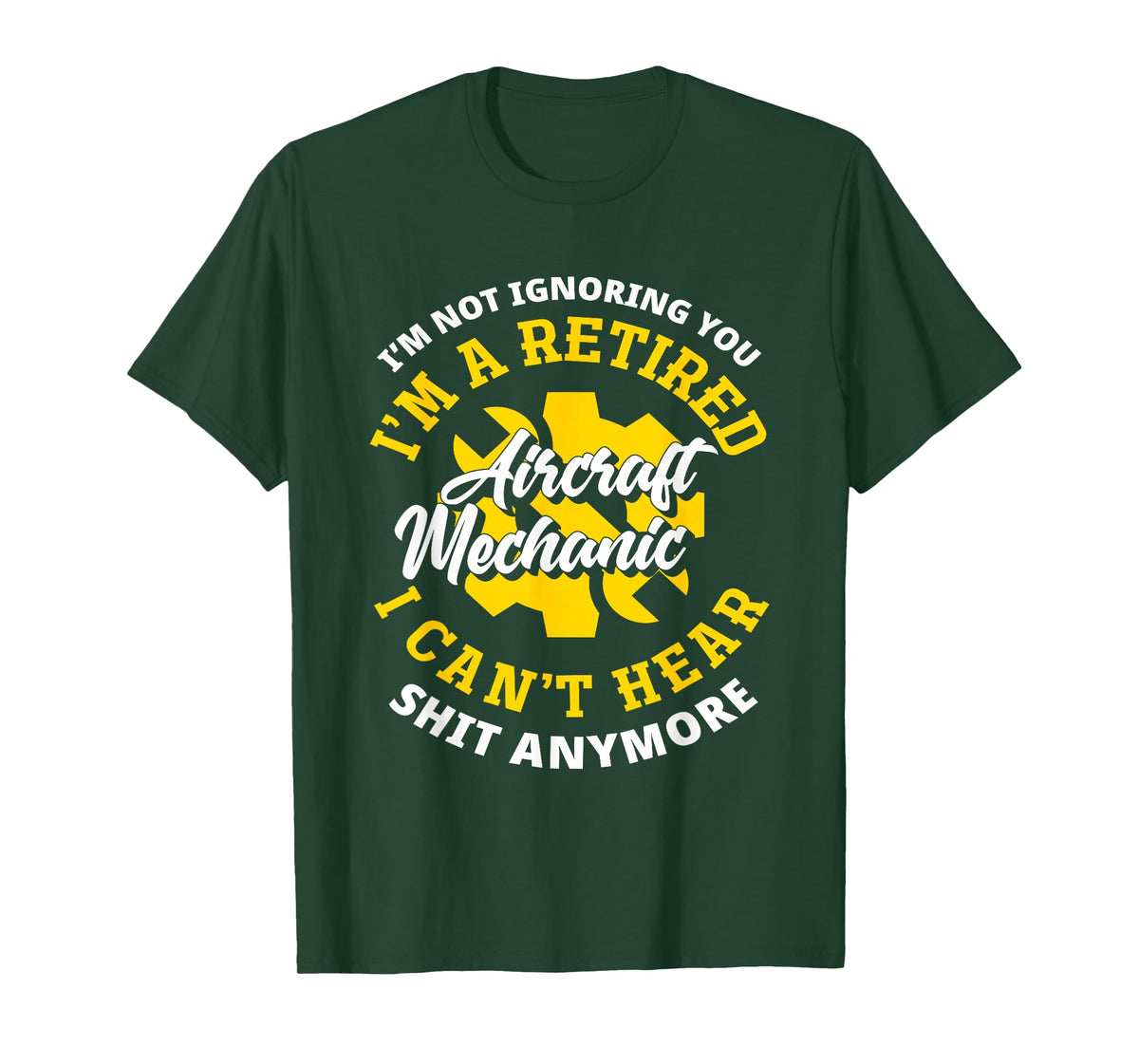 Retired Aircraft Mechanic Airplane Funny Aircraft Mechanic T-Shirt