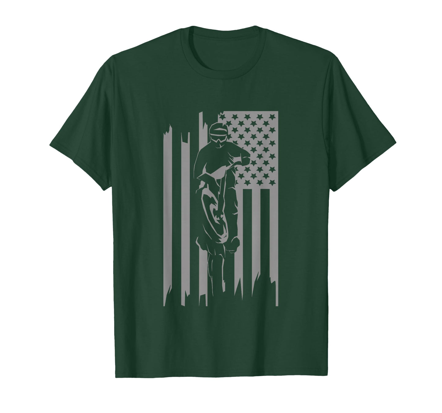 American Flag Motocross Apparel - Motocross Dirt Bike T-Shirt