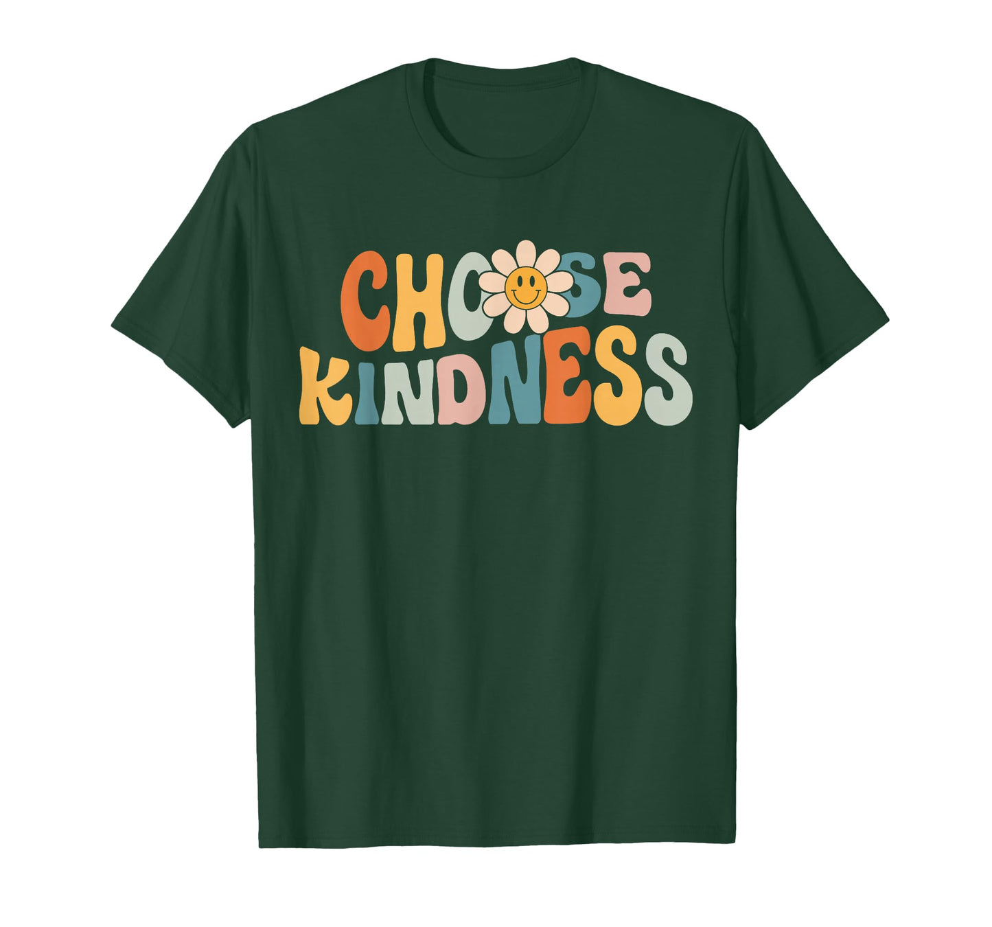 Choose Kindness - Retro Groovy Daisy Be Kind Inspirational T-Shirt