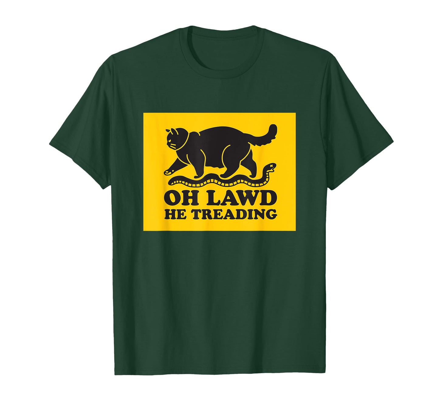 Oh Lawd He Treading Funny Chonky Cat Men Women T-Shirt