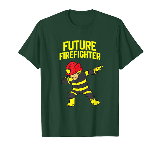 Dabbing Firefighter Kids Future Firefighter T-Shirt