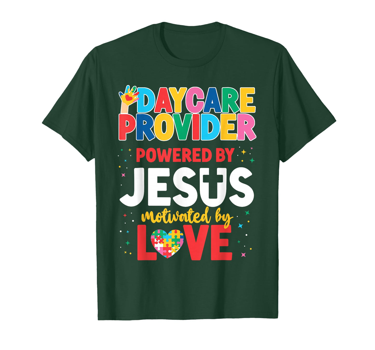 Childcare Daycare Provider Teacher Babysitter Jesus Faith T-Shirt