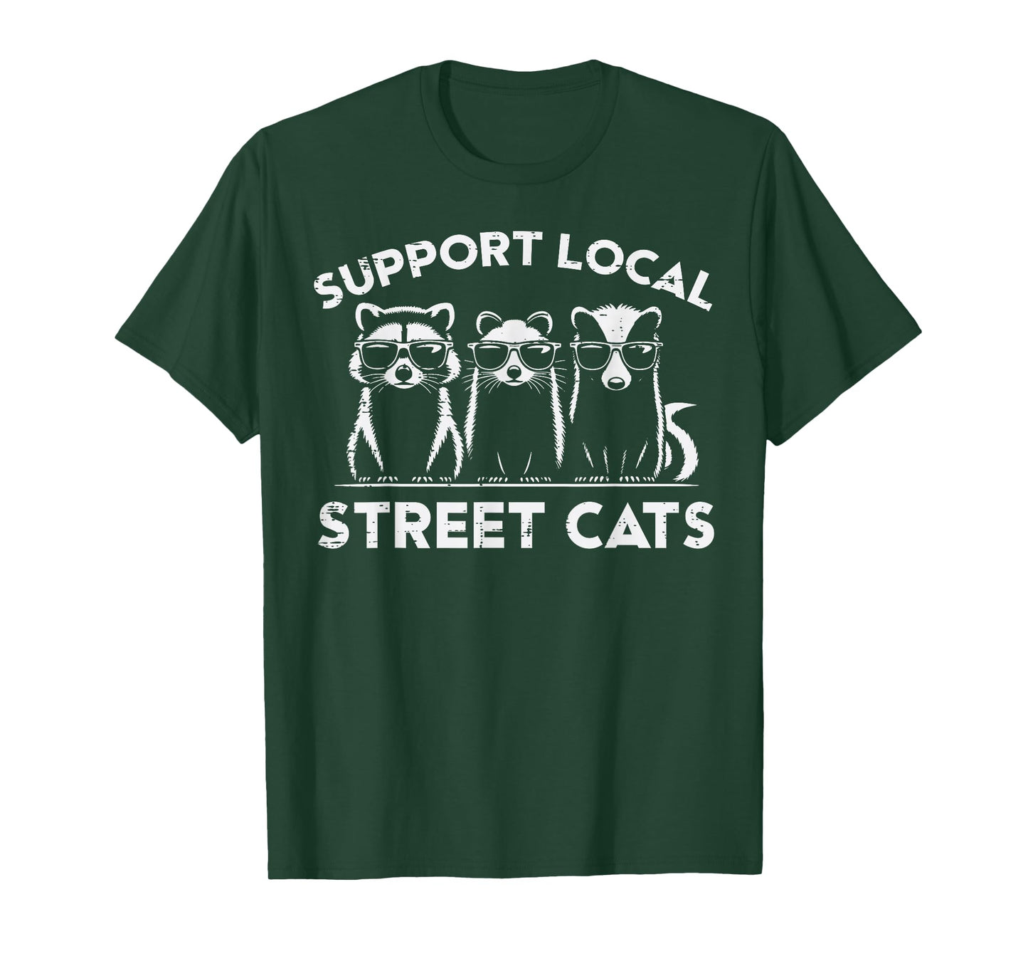 Opossum Support Local Street Cats Possum Raccoon Skunk Men T-Shirt