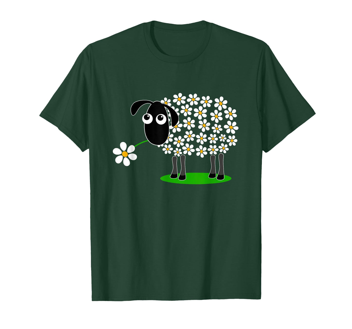 Cute sheep with flower wool t-shirt for girls and mum T-Shirt