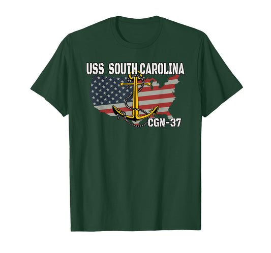 USS South Carolina CGN-37 Cruiser Veteran Day Father Grandpa T-Shirt