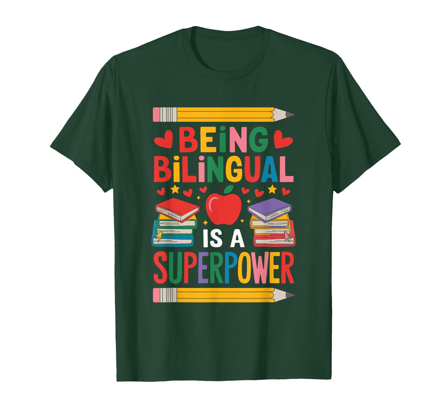 ESOL English Teaching, Being Bilingual is A Superpower T-Shirt