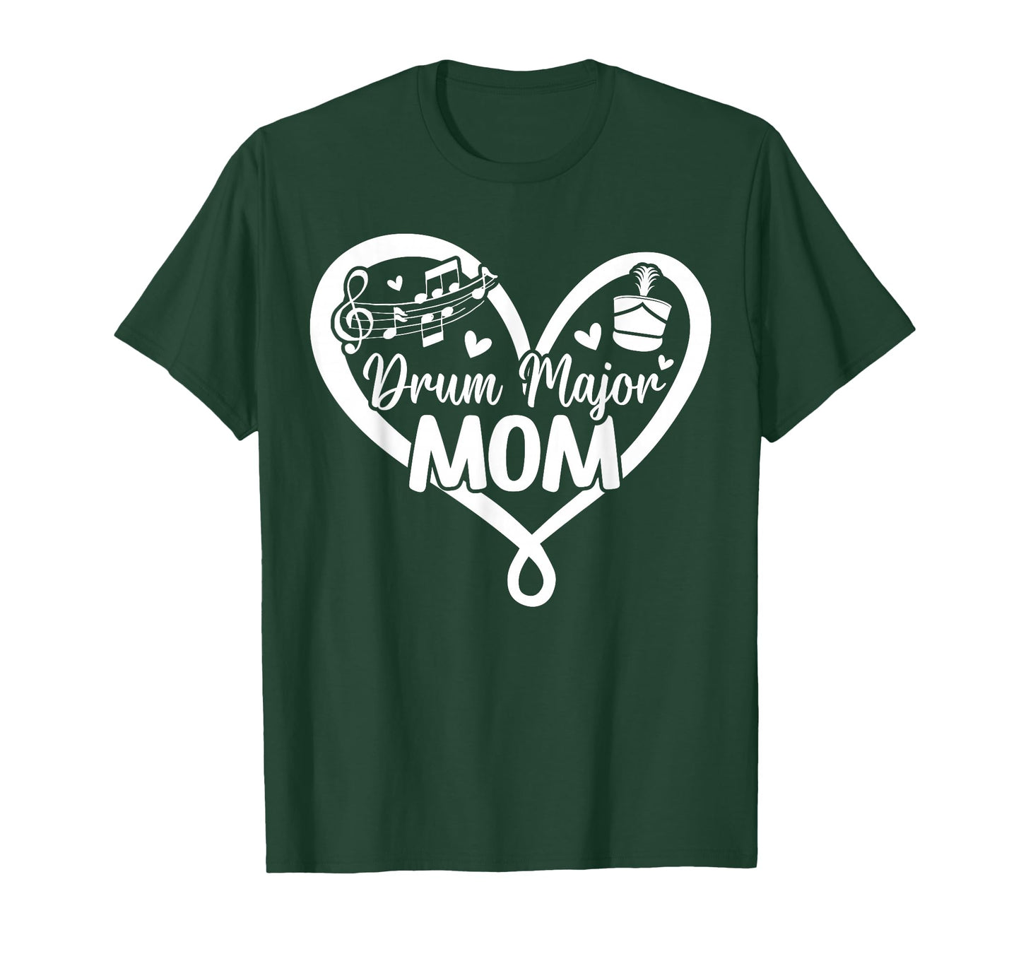 Drum Major Mom Heart Drum Major Mother Drum Major Mama T-Shirt