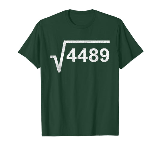 67 Six Seven 6-7 Meme Square Root 4489 Slang Math Teacher T-Shirt