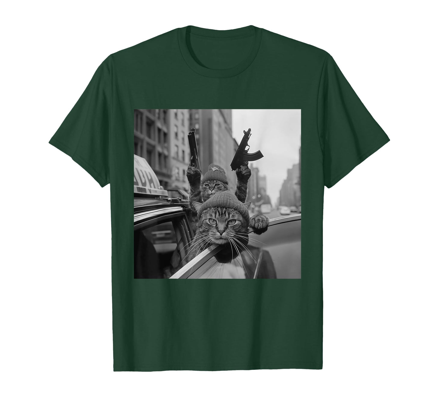 Funny Gangster Cat Thug Meme Street Lover Cats T-Shirt