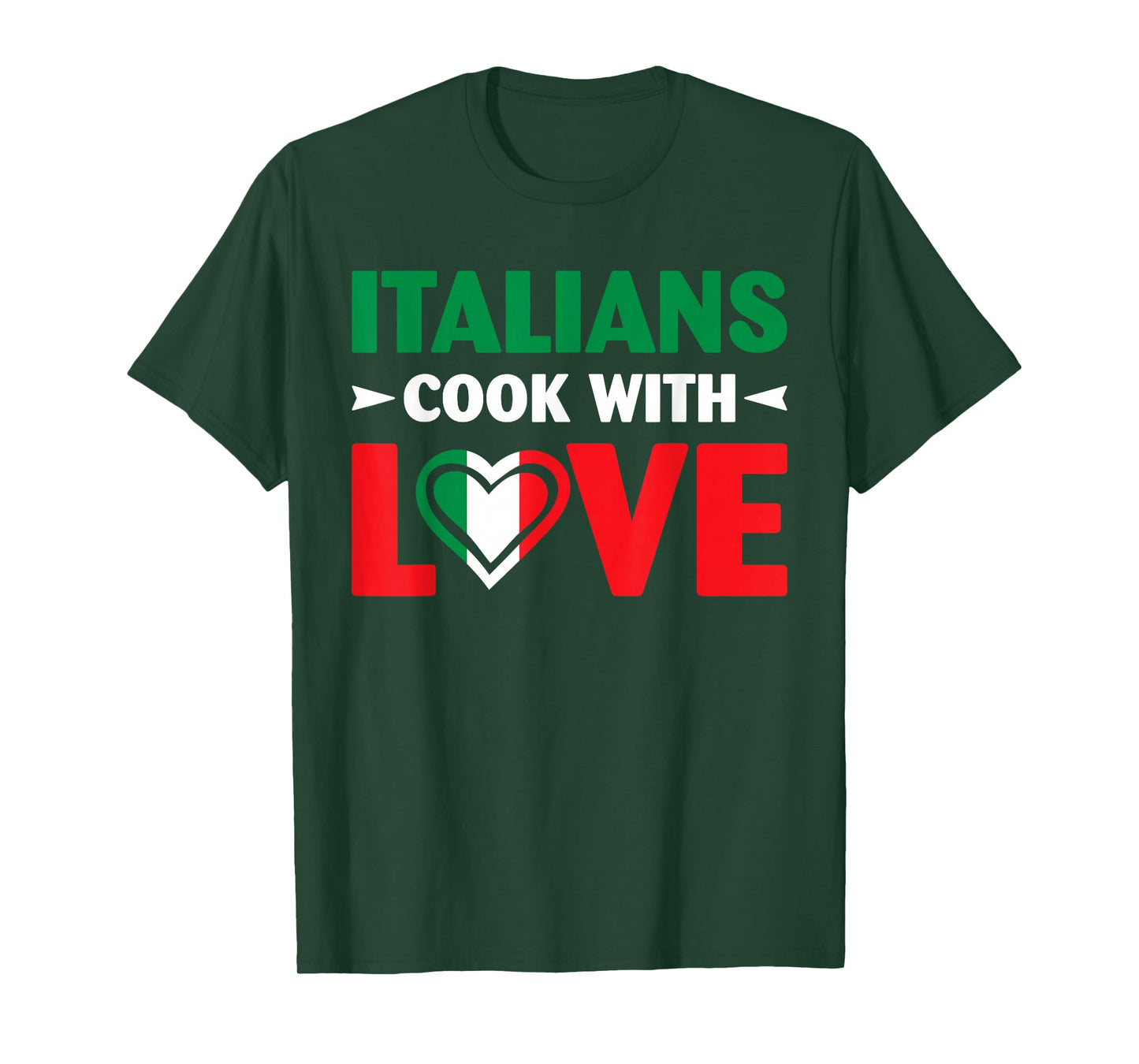 Cook With Love Italian Chef Funny Sayings Quotes T-Shirt