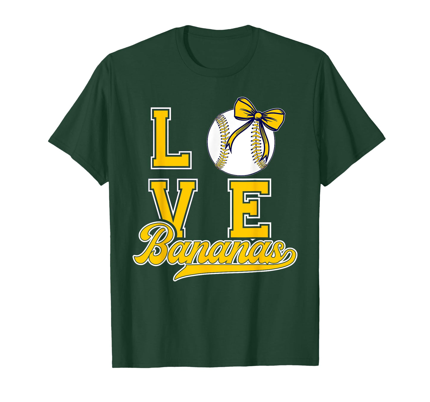 Retro Bananas Coquette Bow Banana Lovers for Men Kids Women T-Shirt