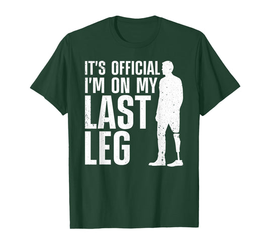 Cool Leg Amputee Art for Men Women Prosthetic Leg Amputation T-Shirt Small
