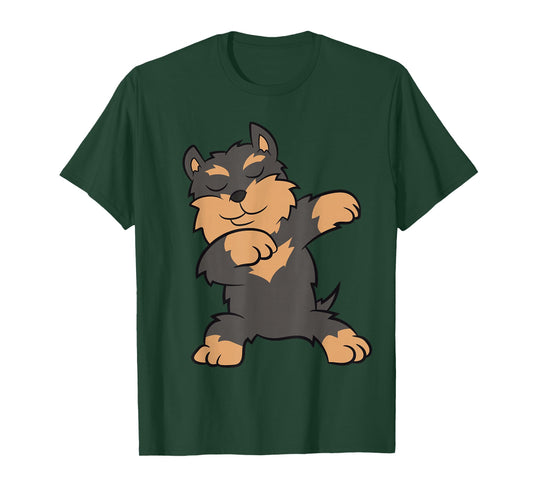 Dabbing Yorkie Cute Dabbing Yorkshire Terrier T-Shirt