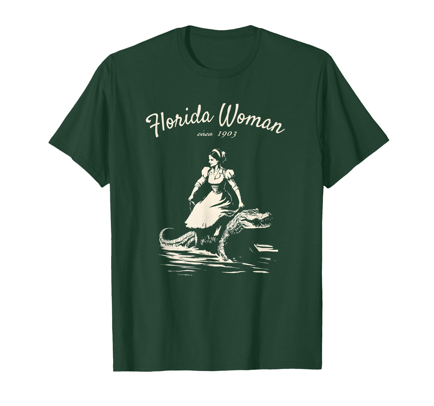 Florida Woman Funny Meme Alligator Croc T-Shirt