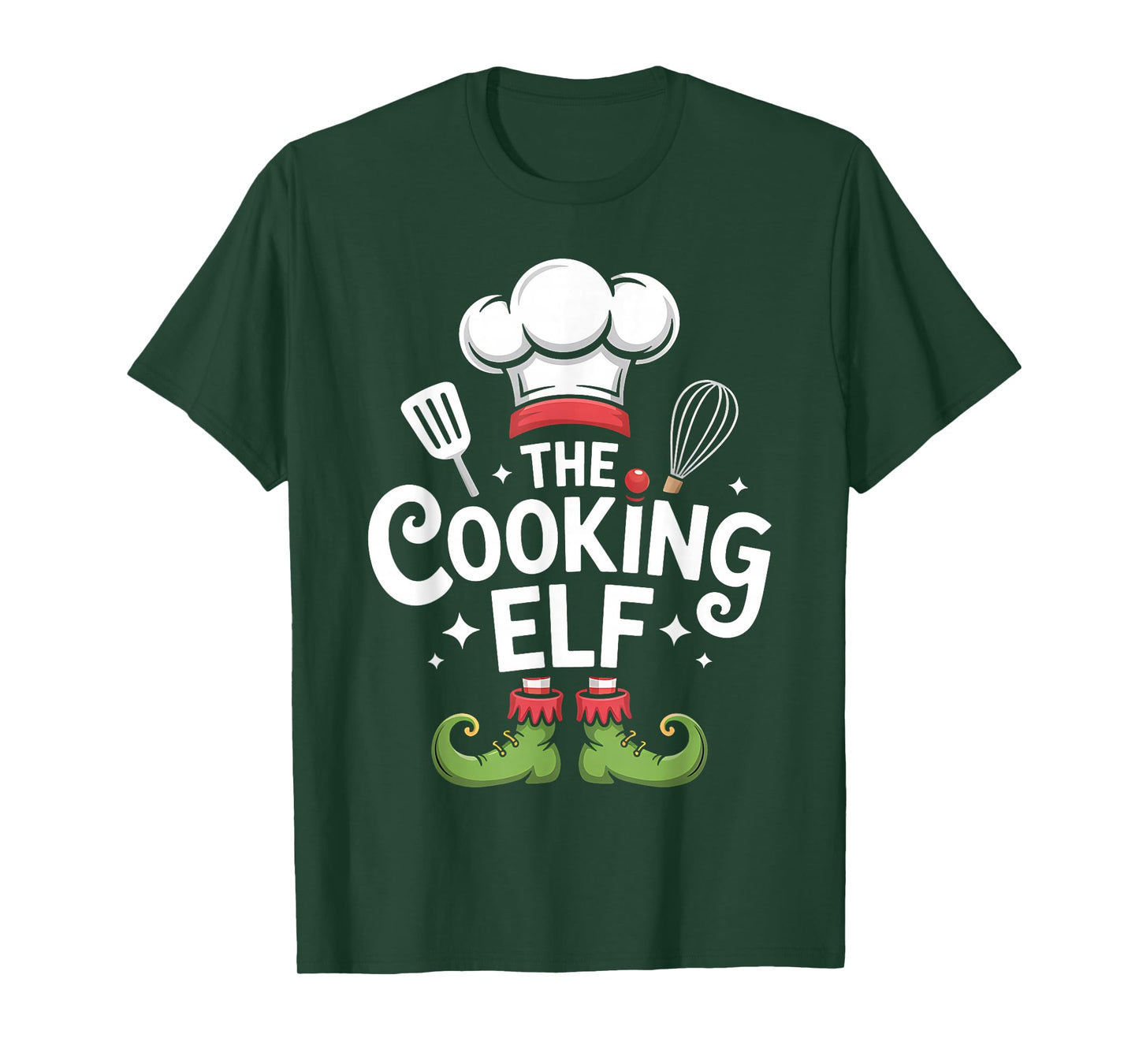Cooking Elf Matching Family Group Christmas Party Pyjamas T-Shirt