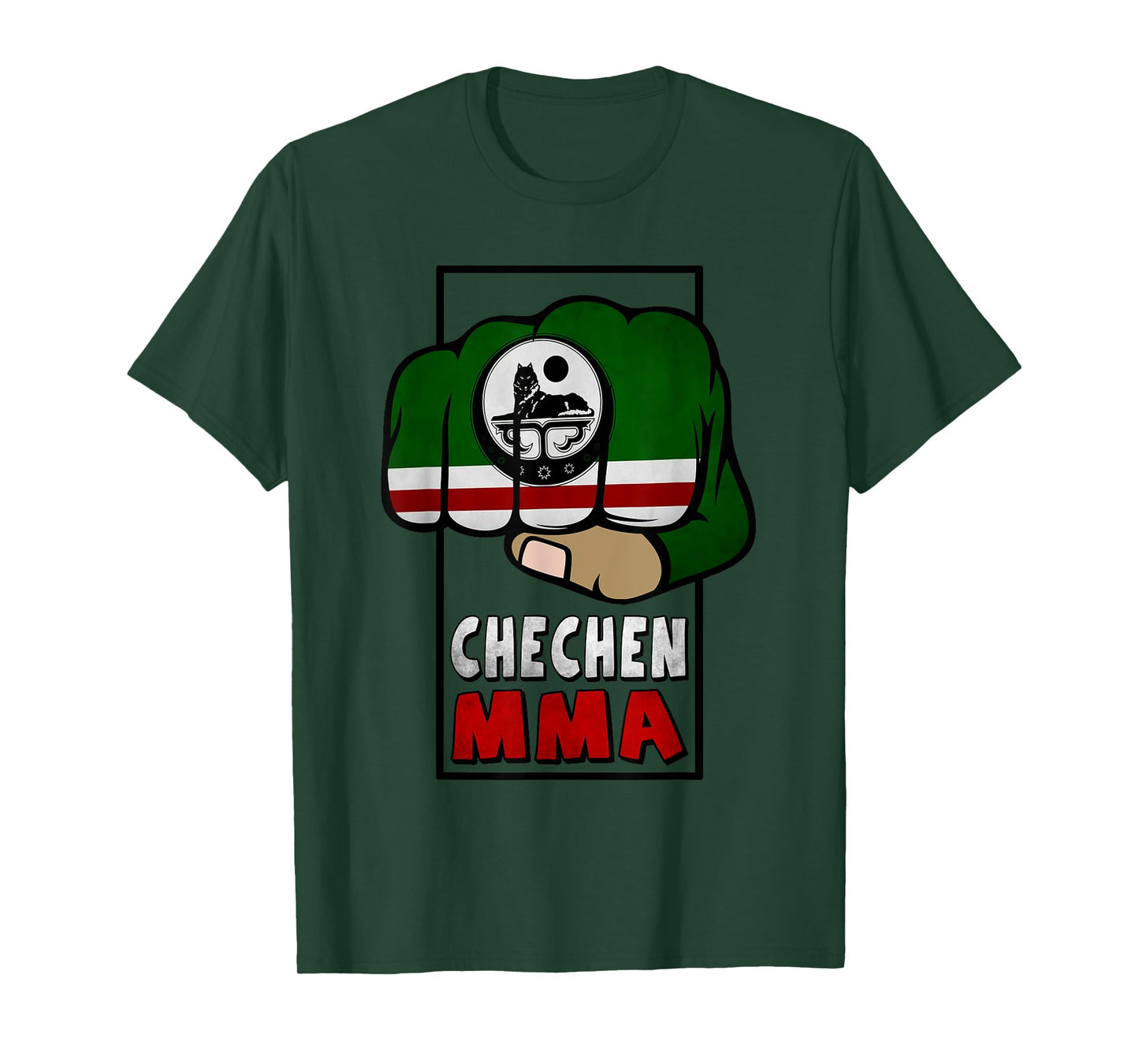 Chechen Fighter, Chechnya Flag, Chechnya Men, Chechen MMA T-Shirt