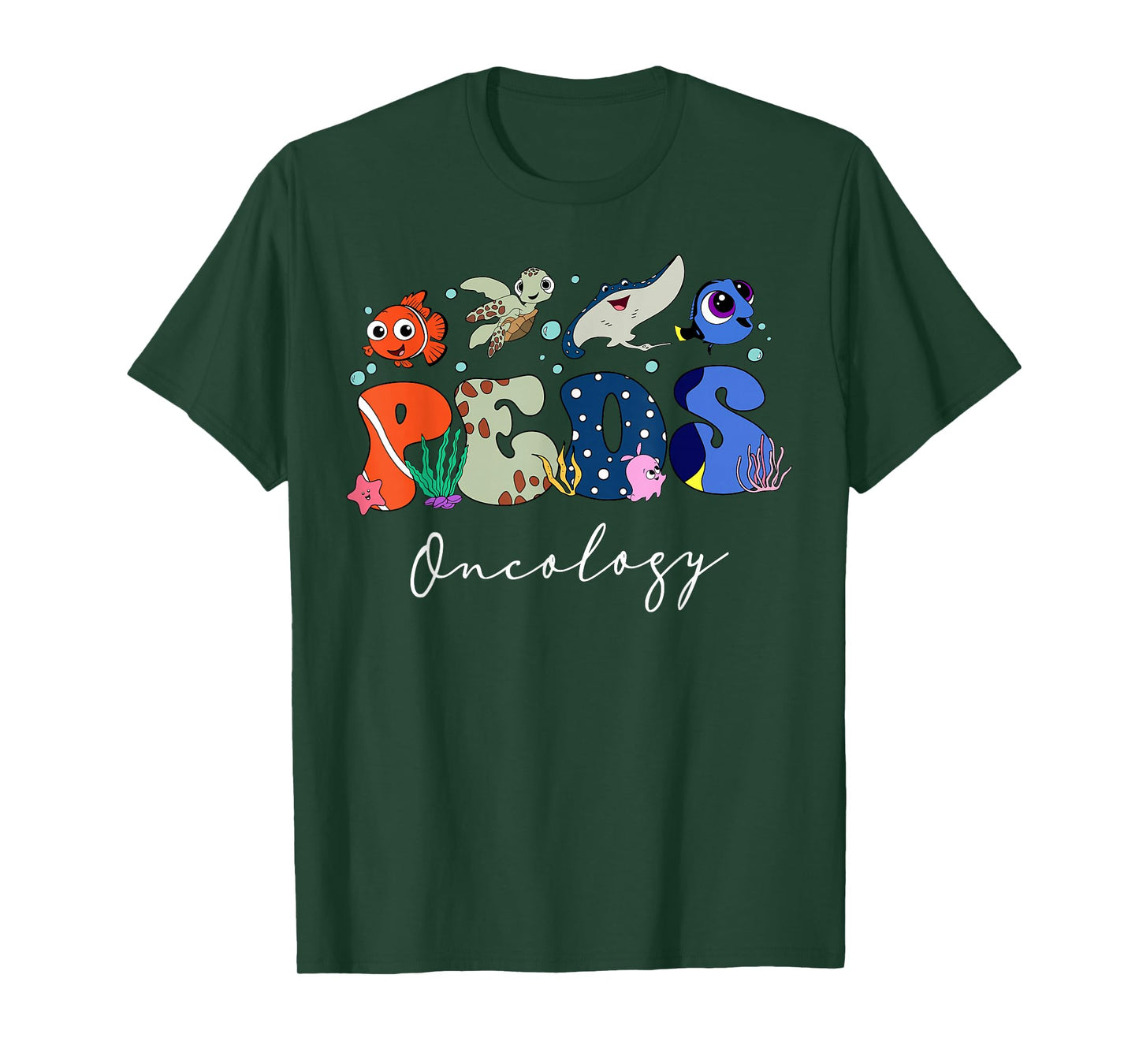 Cute Ocean Sea Summer Pediatric Oncology Nurse PEDS Hem_Onc T-Shirt
