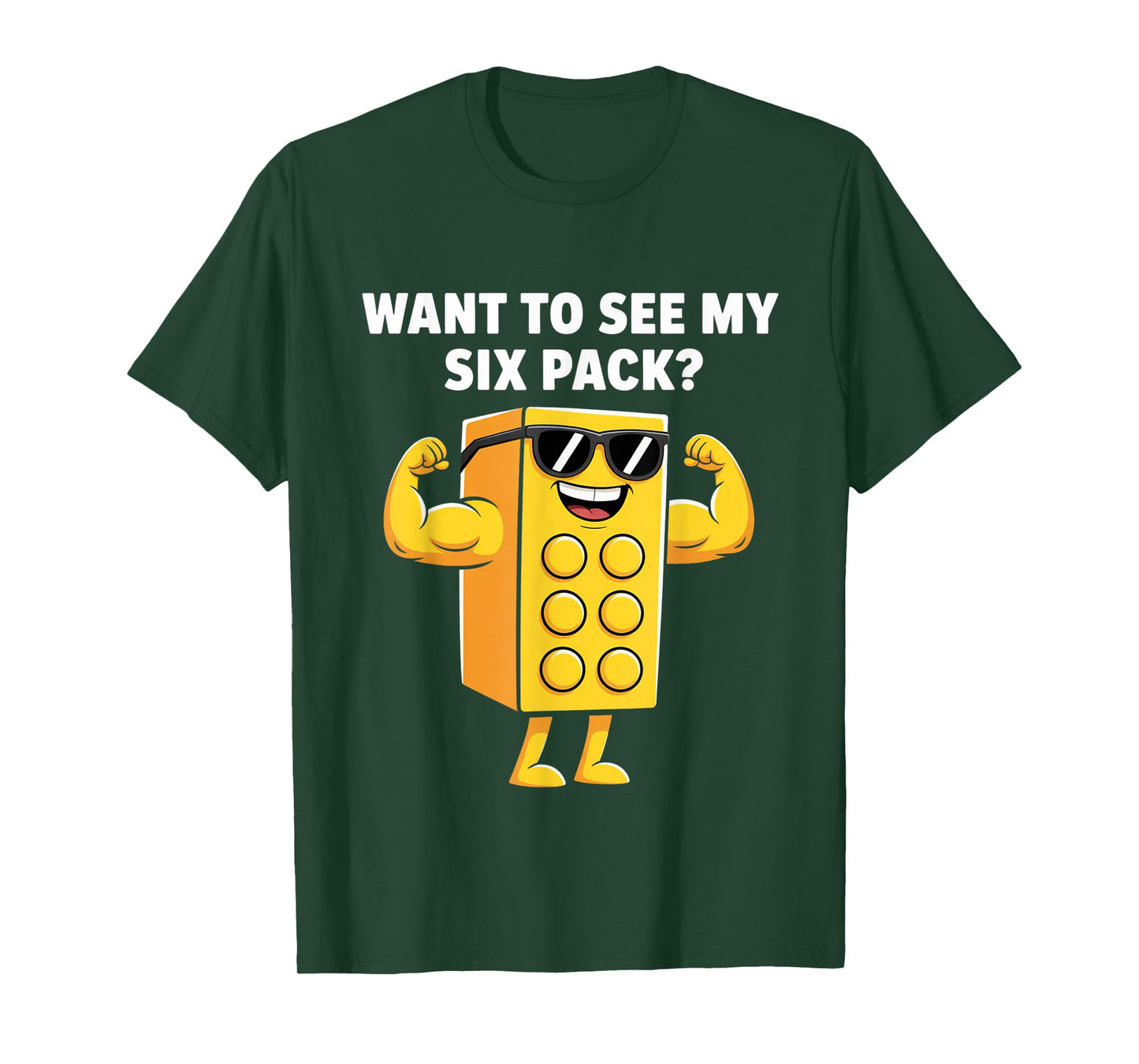 Want to See My Six Pack Funny Bricks Lover Master Builder T-Shirt