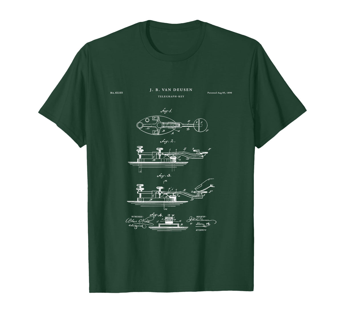 Telegraph Key Patent t-shirt - radio t-Shirt T-Shirt