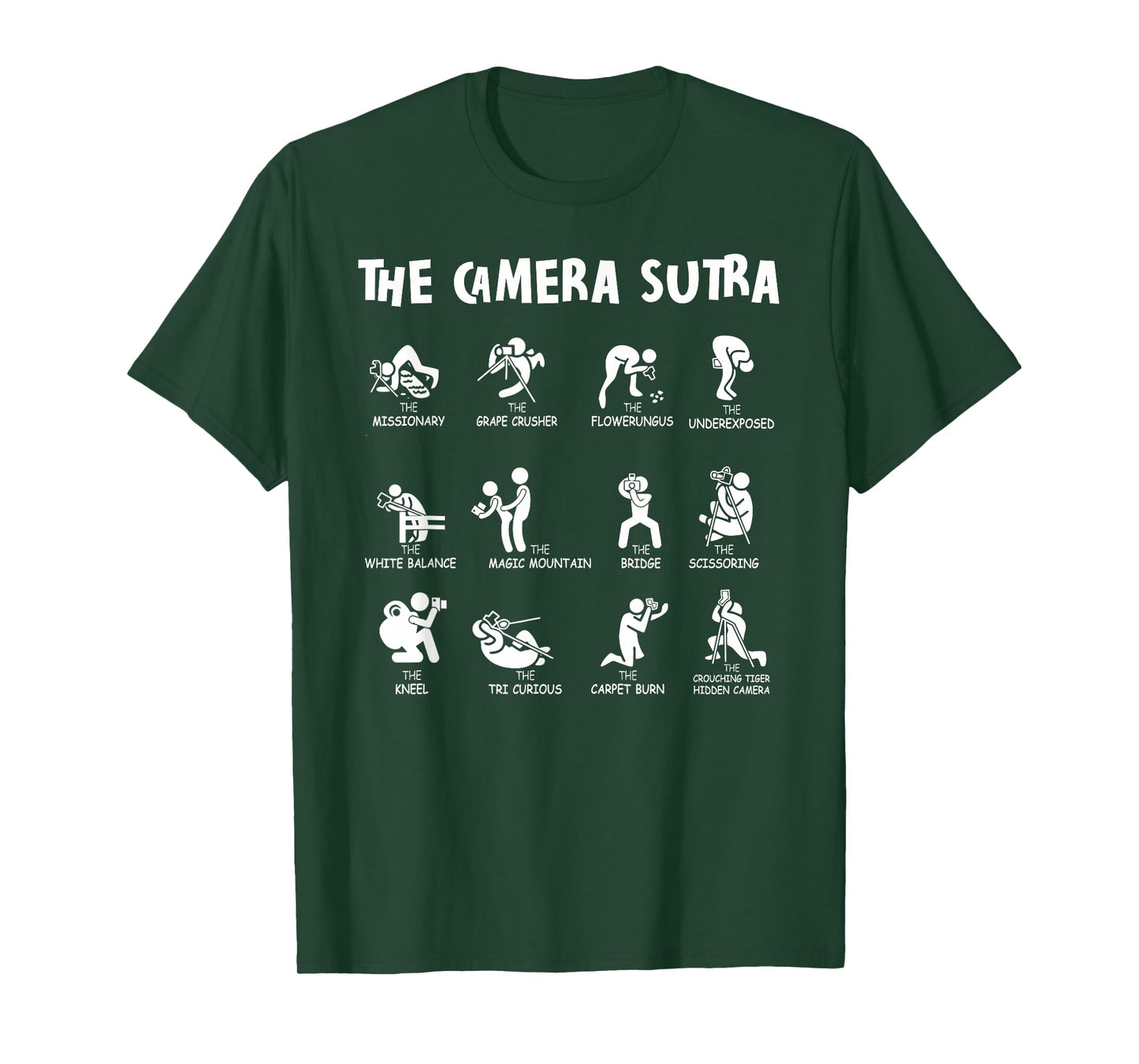 The Camera Sutra Photographer Joke Tee Photography Photo T-Shirt