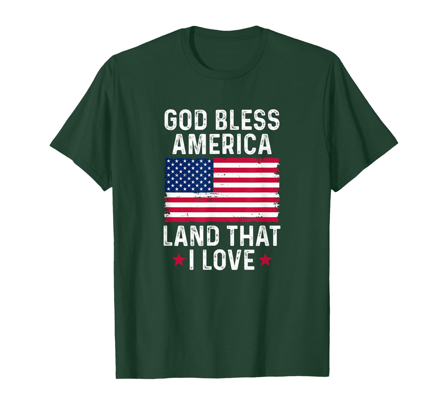 God Bless America Land That I Love Vintage Patriotic T-Shirt