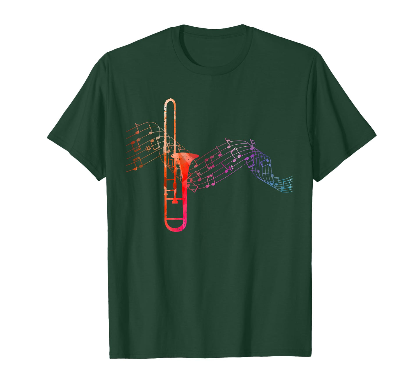 Colourful Trombone Sheet Music Trombone T-Shirt