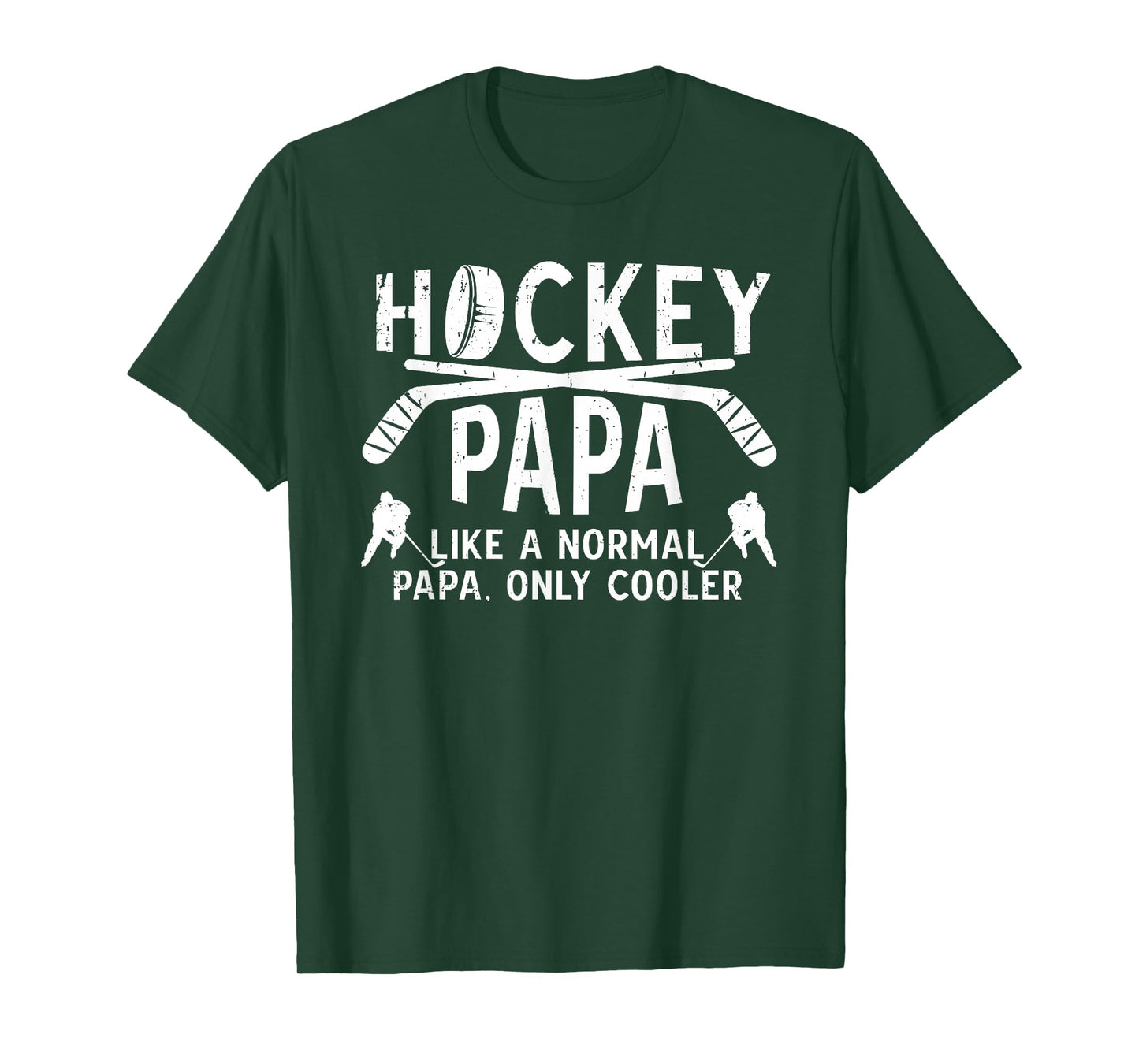 Cool Hockey Papa Grandpa Papa Of A Hockey Player T-Shirt