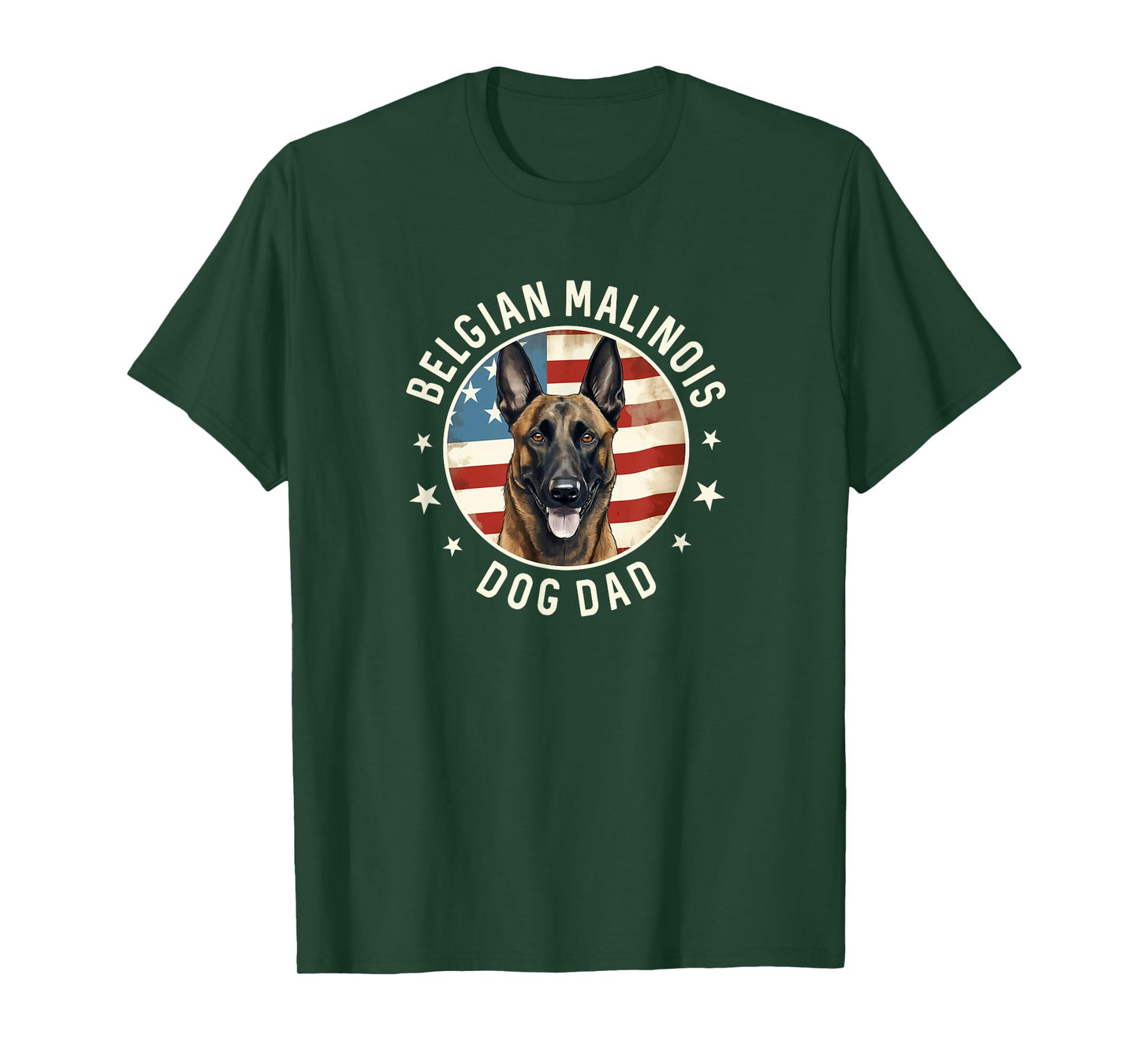 Belgian Malinois Gifts For Men, Belgian Malinois Dog Dad T-Shirt