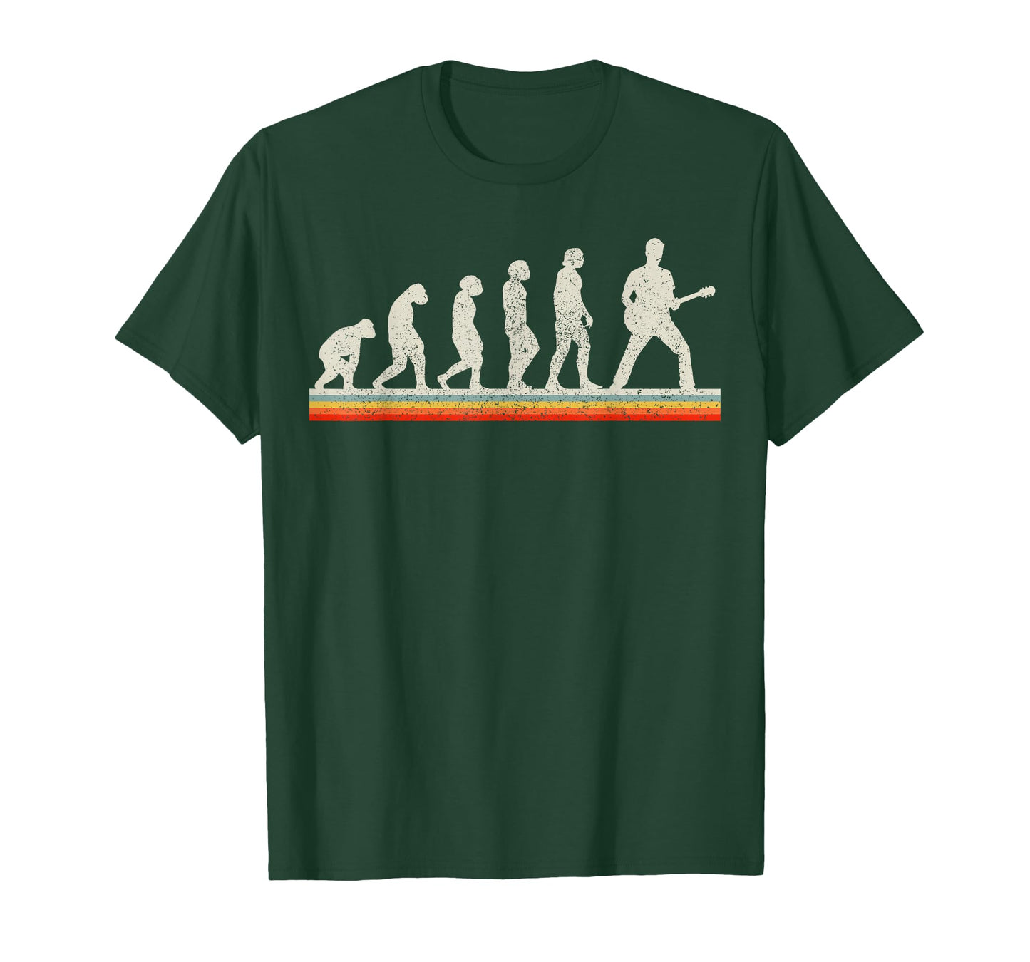 Guitar Player Evolution Vintage Retro Funny Guitar Gift T-Shirt