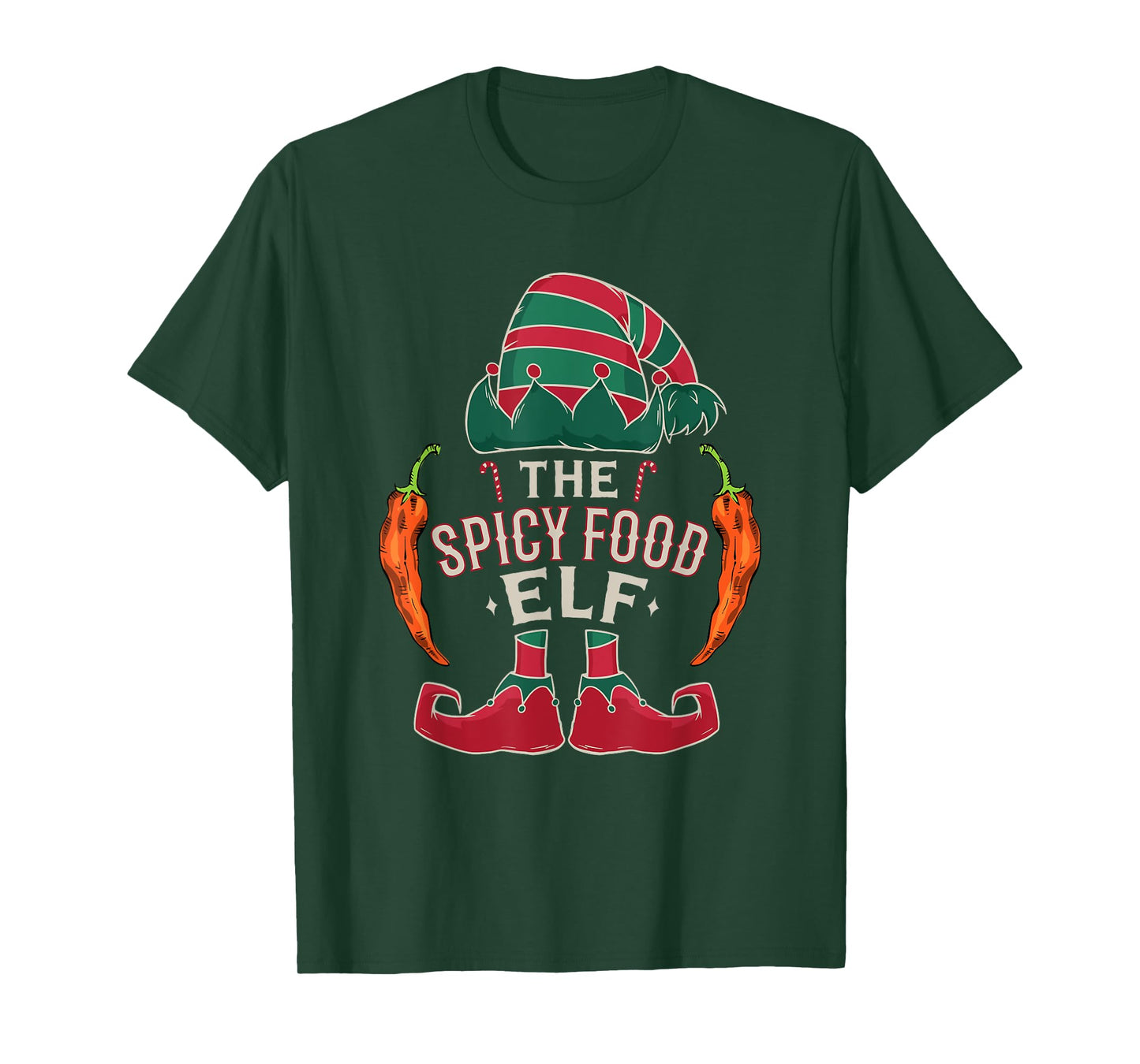 Christmas Spicy Food Lover Chili Peppers Chef Spicy Food T-Shirt