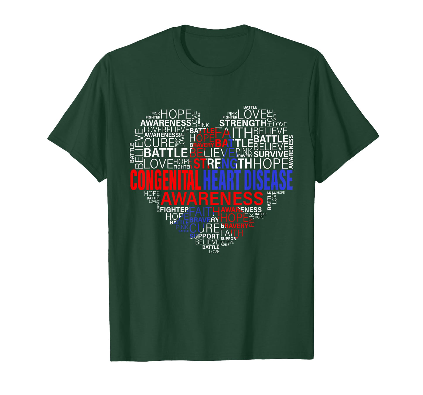 CHD Awareness Heart Disease Fighting Hope Support Warrior T-Shirt