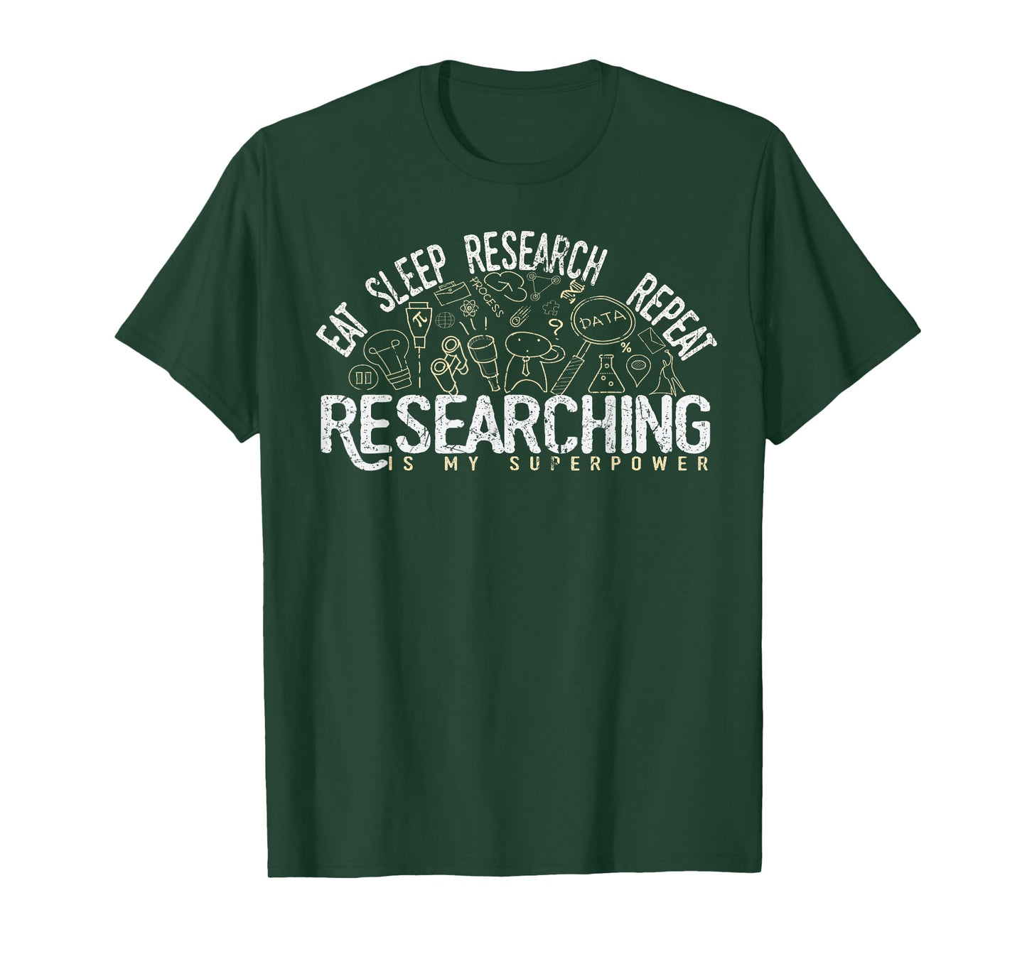 Academics Researcher Gift, Eat Sleep Research Repeat Tshirt T-Shirt