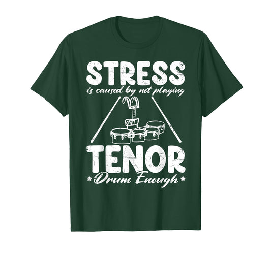Tenor Drum Heads Quad Drum Practice Pad Quad Drummer T-Shirt