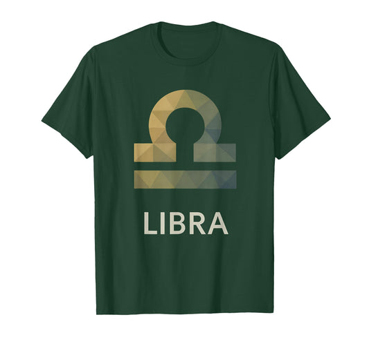 Libra Geometric Zodiac Art T-Shirt