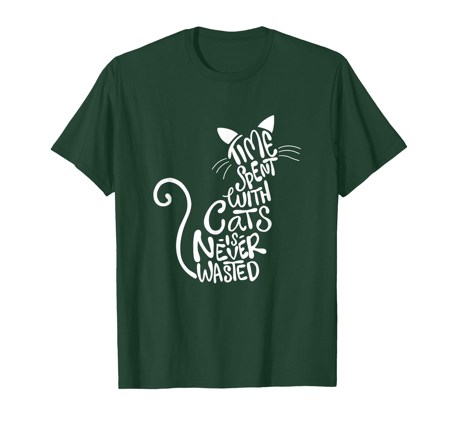 Time Spent With Cats Is Never Wasted - Cat Lover Kitten T-Shirt